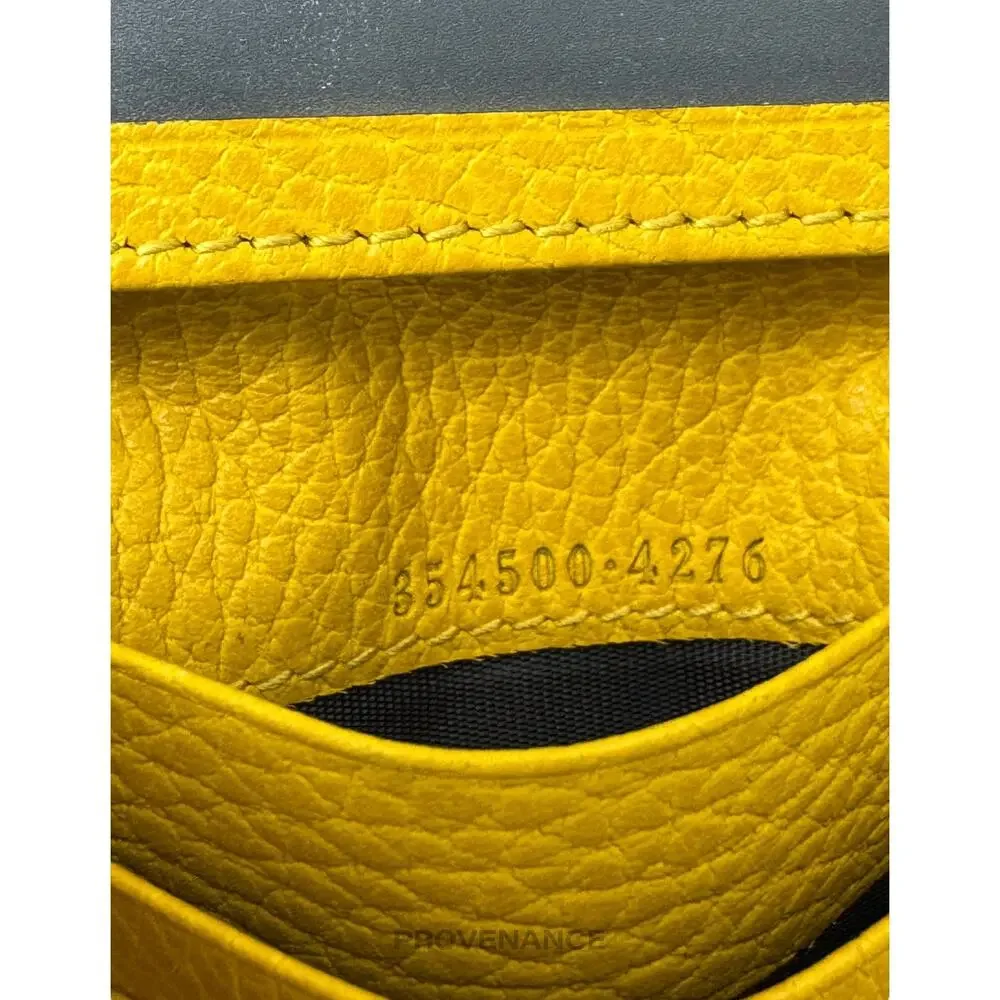 🔴 Gucci MII Pocket Organizer Wallet - Yellow Tumbled Leather - Picture 6 of 7